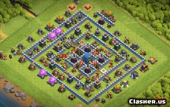 town hall 12, trophy/war base layout #37942