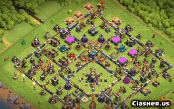 town hall 14, trophy/war base layout #37963