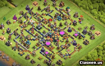 town hall 14, trophy/war base layout #37979