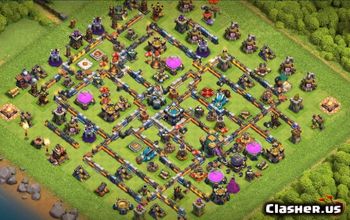 town hall 14, trophy/war base layout #38041