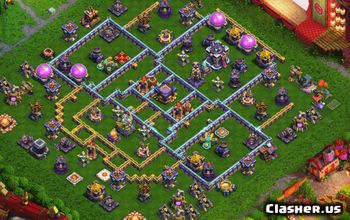 town hall 15, trophy/war base layout #38209