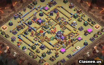 town hall 15, trophy/war base layout #38339