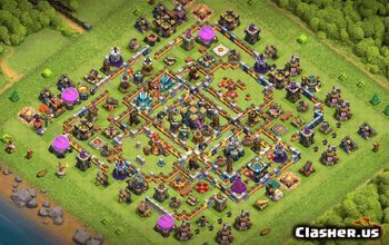 town hall 14, trophy/war base layout #38450