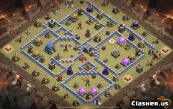 town hall 12, trophy/war base layout #38480