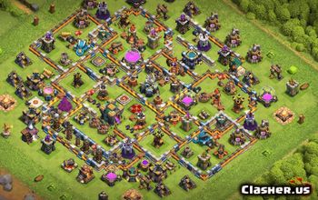 town hall 14, trophy/war base layout #38534