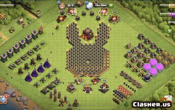 town hall 10, funny/progress base layout #38625