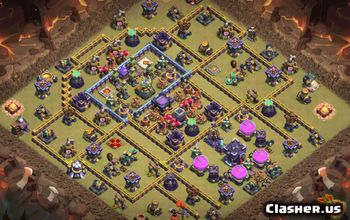 town hall 15, trophy/war base layout #38653