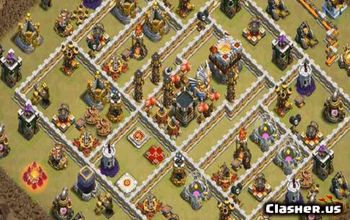 town hall 11, trophy/war base layout #38736
