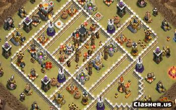 town hall 11, trophy/war base layout #38739