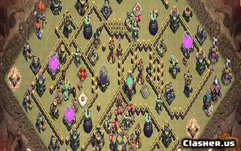 town hall 14, trophy/war base layout #38829