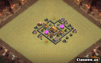 clash of clans level 4 town hall