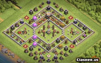 [Town Hall 10] TH10 War/Trophy base #1315 [With Link] [8-2022] - Trophy ...