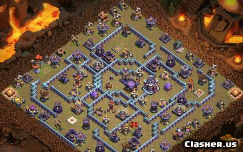 town hall 15, trophy/war base layout #39112