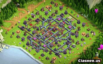 town hall 15, trophy/war base layout #39115