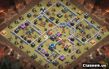 town hall 13, trophy/war base layout #39191