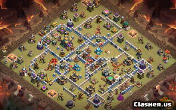 town hall 14, trophy/war base layout #39344