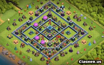 town hall 13, trophy/war base layout #39585
