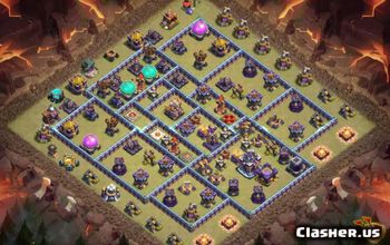 town hall 15, trophy/war base layout #39761