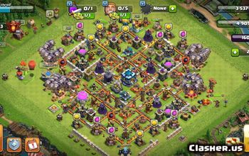 town hall 13, trophy/war base layout #39893