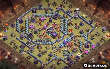 town hall 15, trophy/war base layout #40030