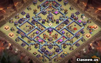 town hall 15, trophy/war base layout #40076