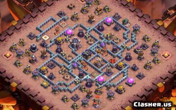 town hall 15, trophy/war base layout #40178