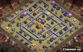 town hall 16, trophy/war base layout #40432