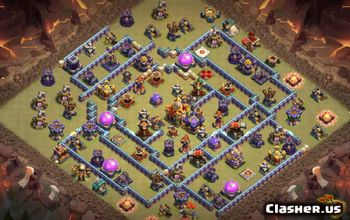 town hall 16, trophy/war base layout #40467